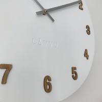 Velké bílé dřevěné hodiny LAVVU WHITE