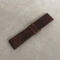 Tmavě hnědý hladký řemínek LAVVU PLAIN z luxusní kůže Top Grain - 24