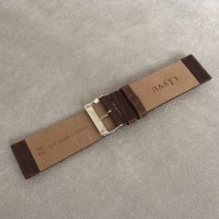 Tmavě hnědý hladký řemínek LAVVU PLAIN z luxusní kůže Top Grain - 24