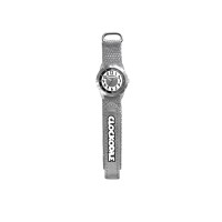 Šedé reflexní dětské hodinky na suchý zip CLOCKODILE REFLEX