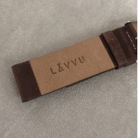 Tmavě hnědý hladký řemínek LAVVU PLAIN z luxusní kůže Top Grain - 22