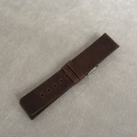 Tmavě hnědý hladký řemínek LAVVU PLAIN z luxusní kůže Top Grain - 22