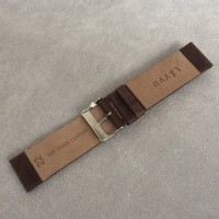 Tmavě hnědý hladký řemínek LAVVU PLAIN z luxusní kůže Top Grain - 22