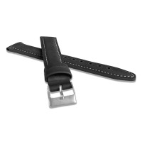 Polstrovaný černý prošitý řemínek LAVVU CLASSIC z luxusní kůže Top Grain - 18
