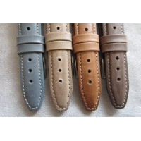 Polstrovaný tmavě hnědý prošitý řemínek LAVVU CLASSIC z luxusní kůže Top Grain - 20