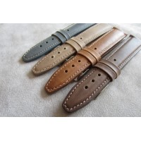 Polstrovaný hnědý prošitý řemínek LAVVU CLASSIC z luxusní kůže Top Grain - 18