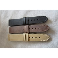 Černý prošitý řemínek LAVVU RETRO z luxusní kuže Top Grain - 20