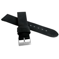 Černý prošitý řemínek LAVVU RETRO z luxusní kuže Top Grain - 22