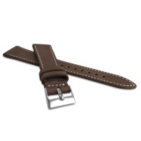 Přírodně barvený tmavě hnědý řemínek LAVVU NATURE z kůže Top Grain - 22