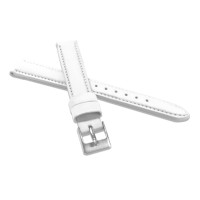 Bílý prošitý řemínek MINET z luxusní kůže Top Grain - 14