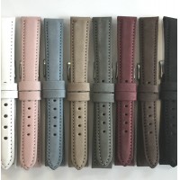 Bílý prošitý řemínek MINET z luxusní kůže Top Grain - 14