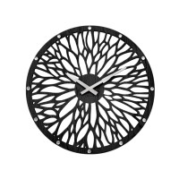 Impozantní černé dřevěné hodiny LAVVU WOOD