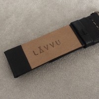 Černý hladký řemínek LAVVU PLAIN z luxusní kůže Top Grain - 20