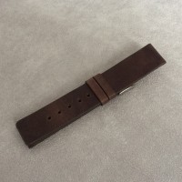 Tmavě hnědý hladký řemínek LAVVU PLAIN z luxusní kůže Top Grain - 20