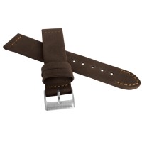 Hnědý prošitý řemínek LAVVU RETRO z luxusní kuže Top Grain - 18