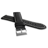 Přírodně barvený černý řemínek LAVVU NATURE z kůže Top Grain - 24