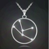 Stříbrný náhrdelník MINET Stars BÝK Czech Crystal