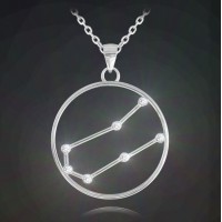 Stříbrný náhrdelník MINET Stars BLÍŽENCI Czech Crystal
