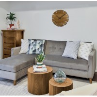 Velké dubové hodiny VLAHA ORIGINAL vyrobené v Čechách s černými ručkami