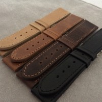 Hnědý prošitý řemínek LAVVU SPORT z luxusní kůže Top Grain - 22