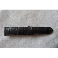 Černý prošitý řemínek LAVVU CROCO z luxusní kuže Top Grain - 22