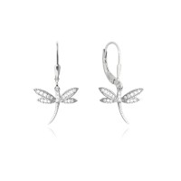 Stříbrné náušnice MINET VÁŽKY s bílými zirkony