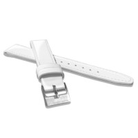 Bílý kožený řemínek s vysokým leskem MINET GLAMOUR - 18