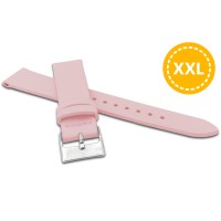 XXL Prodloužený růžový řemínek MINET z luxusní kůže Top Grain - 18 - XXL