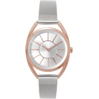 Stříbrno-růžové dámské hodinky MINET ICON SEMI ROSE GOLD MESH