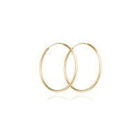 MINET Pozlacené stříbrné náušnice KRUHY 3 cm