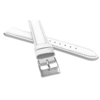 MINET Bílý prošitý řemínek z luxusní kůže Top Grain - 20