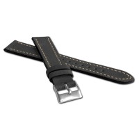 LAVVU Černý řemínek RETRO z luxusní kuže Top Grain - 24
