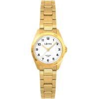 LAVVU Zlaté dámské titanové hodinky EINA s vodotěsností 100M a safírovým sklem