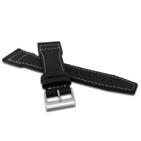 LAVVU Zúžený černý řemínek CUT z luxusní kůže Top Grain - 20