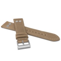 LAVVU Béžový pilotní řemínek PILOT z luxusní kůže Top Grain - 20