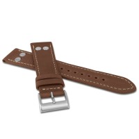 LAVVU Hnědý pilotní řemínek PILOT z luxusní kůže Top Grain - 18
