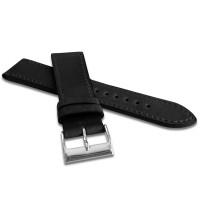 LAVVU Černý prošitý řemínek SLIM z luxusní kůže Top Grain - 20