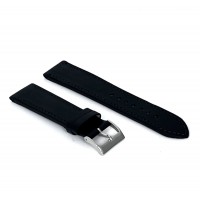 LAVVU Černý prošitý řemínek SLIM z luxusní kůže Top Grain - 24