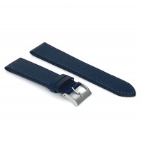 LAVVU Modrý prošitý řemínek SLIM z luxusní kůže Top Grain - 20