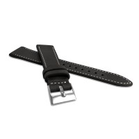 LAVVU Přírodně barvený černý řemínek Nature z kůže Top Grain - 20