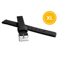 LAVVU XL Prodloužený černý hladký řemínek Plain z luxusní kůže Top Grain - 10 XL