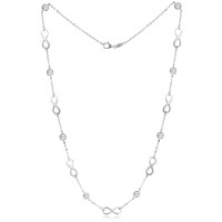 MINET Stříbrný náhrdelník nekonečno s bílými zirkony