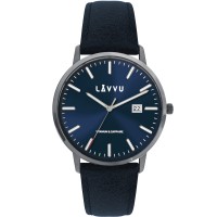 LAVVU Modré pánské hodinky se safírovým sklem Copenhagen Titanium Blue