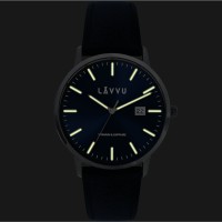 LAVVU Modré pánské hodinky se safírovým sklem Copenhagen Titanium Blue