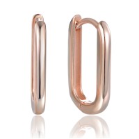 MINET Rose gold stříbrné náušnice v italském stylu