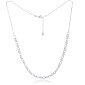 MINET Elegantní stříbrný náhrdelník s bílými zirkony