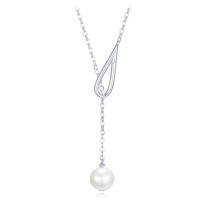 MINET Stříbrný náhrdelník s přírodní perlou