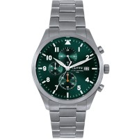 LAVVU Pánské titanové hodinky PILOT Chronograph Emerald Green 100M Sapphire