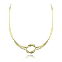 MINET Decentní pozlacený stříbrný náhrdelník