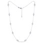 MINET Stříbrný náhrdelník s bílými zirkony